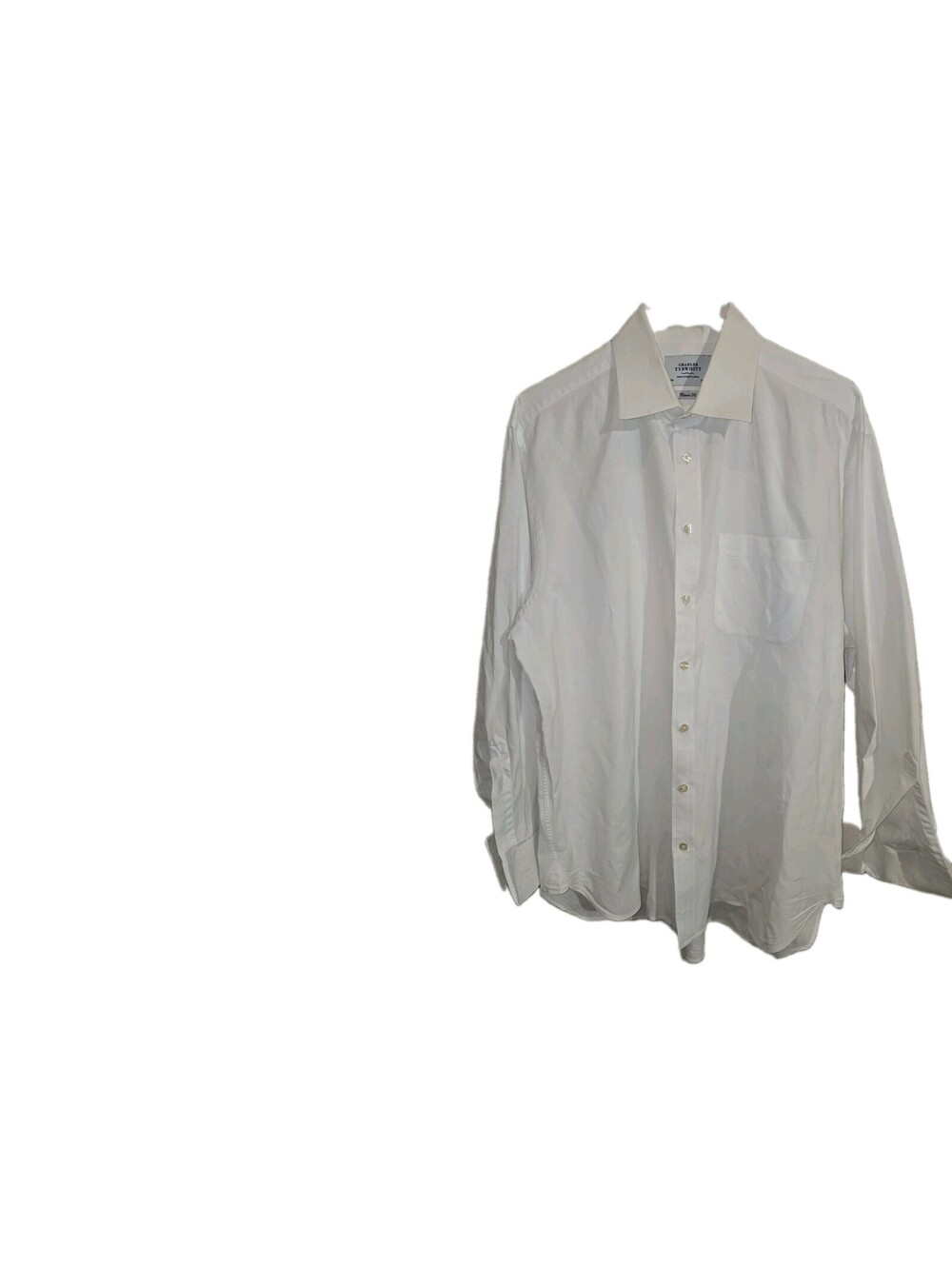 Charles Tyrwhitt Dress Shirt Mens 17/35 Classic Fit White French Cuff Non-Iron
